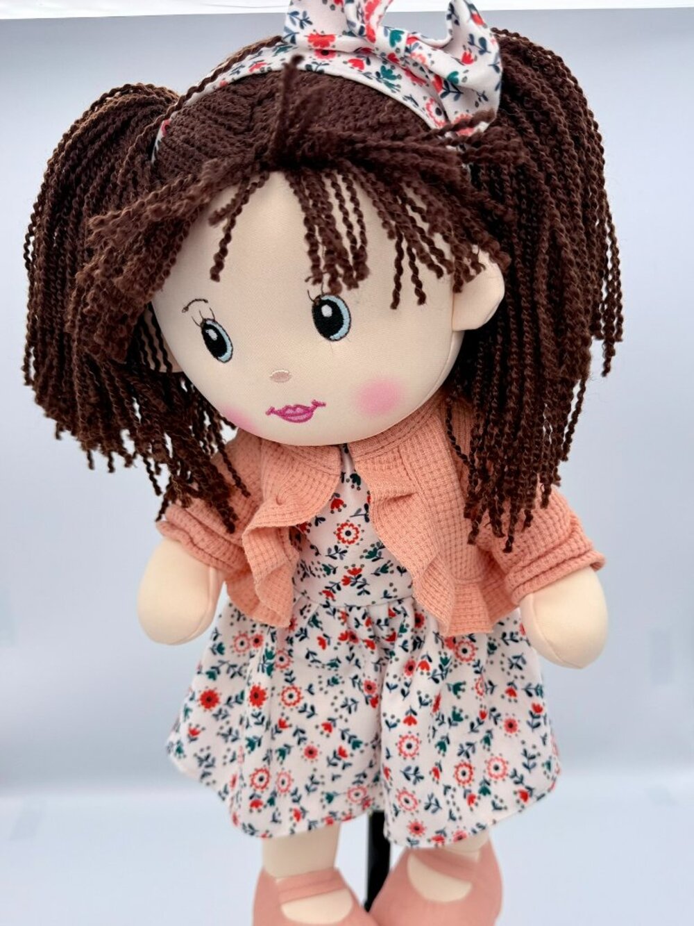 Linzy Toys Little Sweet Hearts 16” HTF Rag Doll Floral Dress